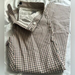 Banana Republic Sloan Pants Pink Plaid 6